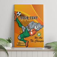 Custom Ivory Coast Football Canvas Wall Art 2024 Mascot With Champions Trophy - Wonder Print Shop