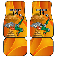 Custom Ivory Coast Football Car Mats 2024 Mascot With Champions Trophy - Wonder Print Shop