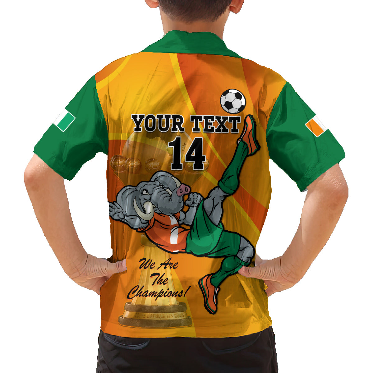 Custom Ivory Coast Football Family Matching Summer Maxi Dress and Hawaiian Shirt 2024 Mascot With Champions Trophy - Wonder Print Shop