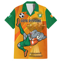 Custom Ivory Coast Football Hawaiian Shirt 2024 Mascot With Champions Trophy - Wonder Print Shop