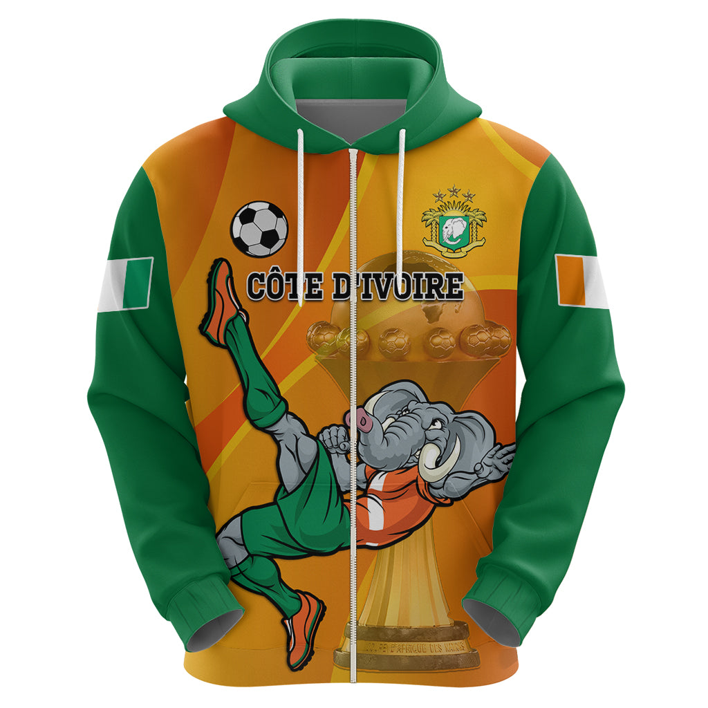 Custom Ivory Coast Football Hoodie 2024 Mascot With Champions Trophy - Wonder Print Shop