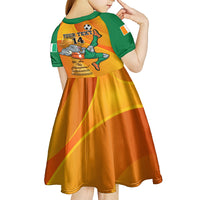 Custom Ivory Coast Football Kid Short Sleeve Dress 2024 Mascot With Champions Trophy - Wonder Print Shop