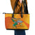 Custom Ivory Coast Football Leather Tote Bag 2024 Mascot With Champions Trophy - Wonder Print Shop