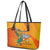 Custom Ivory Coast Football Leather Tote Bag 2024 Mascot With Champions Trophy - Wonder Print Shop