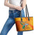 Custom Ivory Coast Football Leather Tote Bag 2024 Mascot With Champions Trophy - Wonder Print Shop