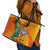 Custom Ivory Coast Football Leather Tote Bag 2024 Mascot With Champions Trophy - Wonder Print Shop