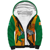 Custom Ivory Coast Football Sherpa Hoodie 2024 Mascot With Champions Trophy - Wonder Print Shop