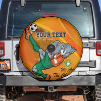 Custom Ivory Coast Football Spare Tire Cover 2024 Mascot With Champions Trophy - Wonder Print Shop