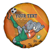 Custom Ivory Coast Football Spare Tire Cover 2024 Mascot With Champions Trophy - Wonder Print Shop