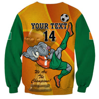 Custom Ivory Coast Football Sweatshirt 2024 Mascot With Champions Trophy - Wonder Print Shop