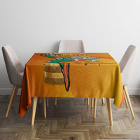 Custom Ivory Coast Football Tablecloth 2024 Mascot With Champions Trophy - Wonder Print Shop