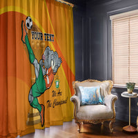 Custom Ivory Coast Football Window Curtain 2024 Mascot With Champions Trophy - Wonder Print Shop