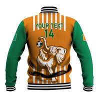 Custom Ivory Coast Football Baseball Jacket Les Elephants 3rd Champions Proud - Wonder Print Shop