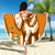 Custom Ivory Coast Football Beach Blanket Les Elephants 3rd Champions Proud - Wonder Print Shop