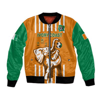 Custom Ivory Coast Football Bomber Jacket Les Elephants 3rd Champions Proud - Wonder Print Shop