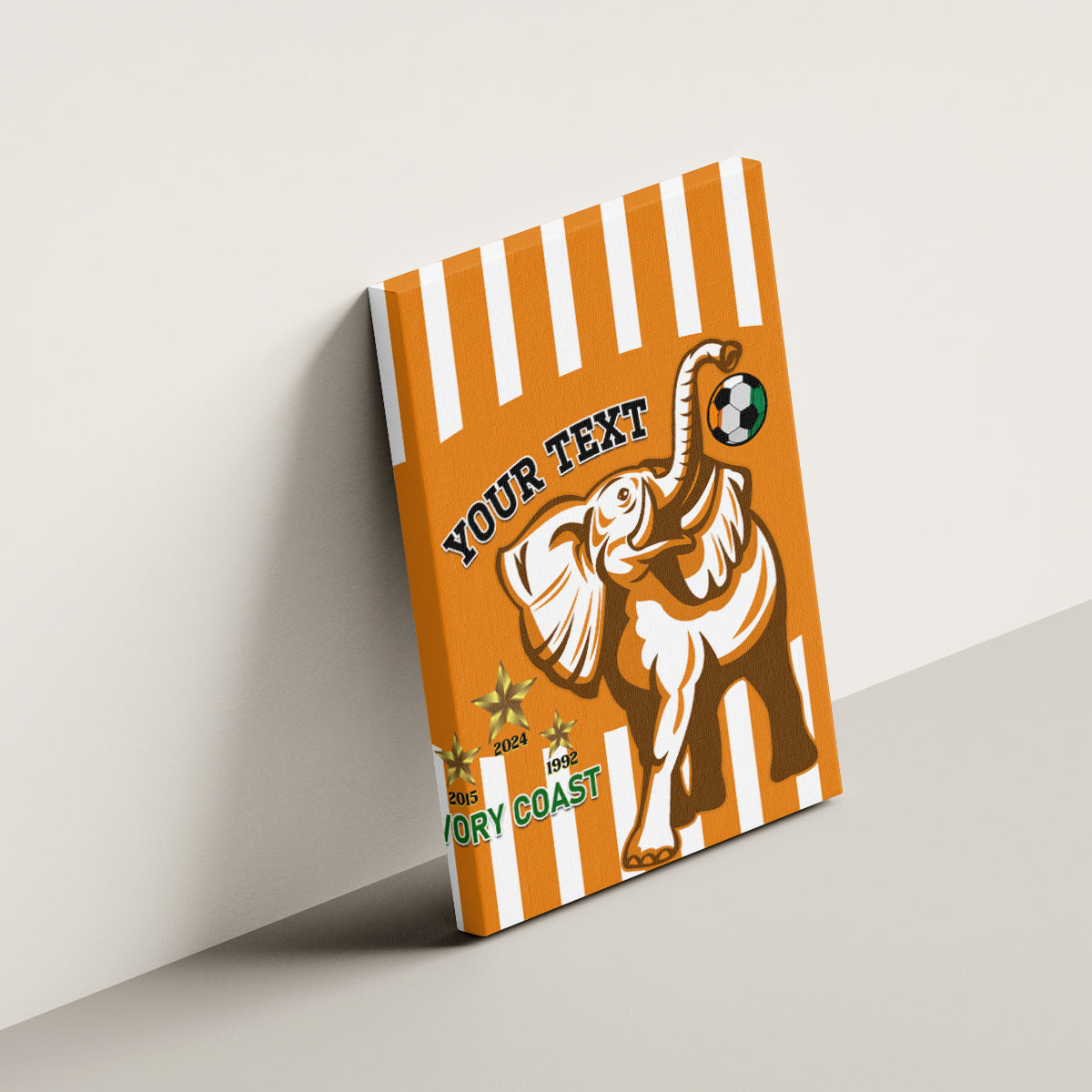 Custom Ivory Coast Football Canvas Wall Art Les Elephants 3rd Champions Proud - Wonder Print Shop
