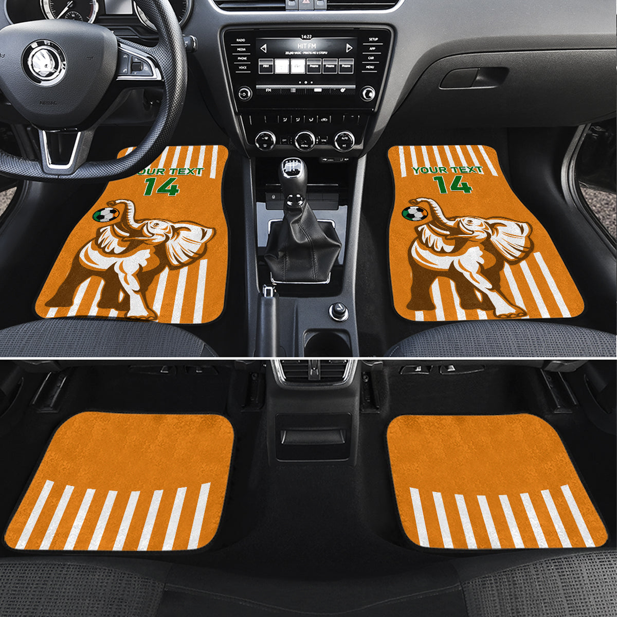 Custom Ivory Coast Football Car Mats Les Elephants 3rd Champions Proud - Wonder Print Shop