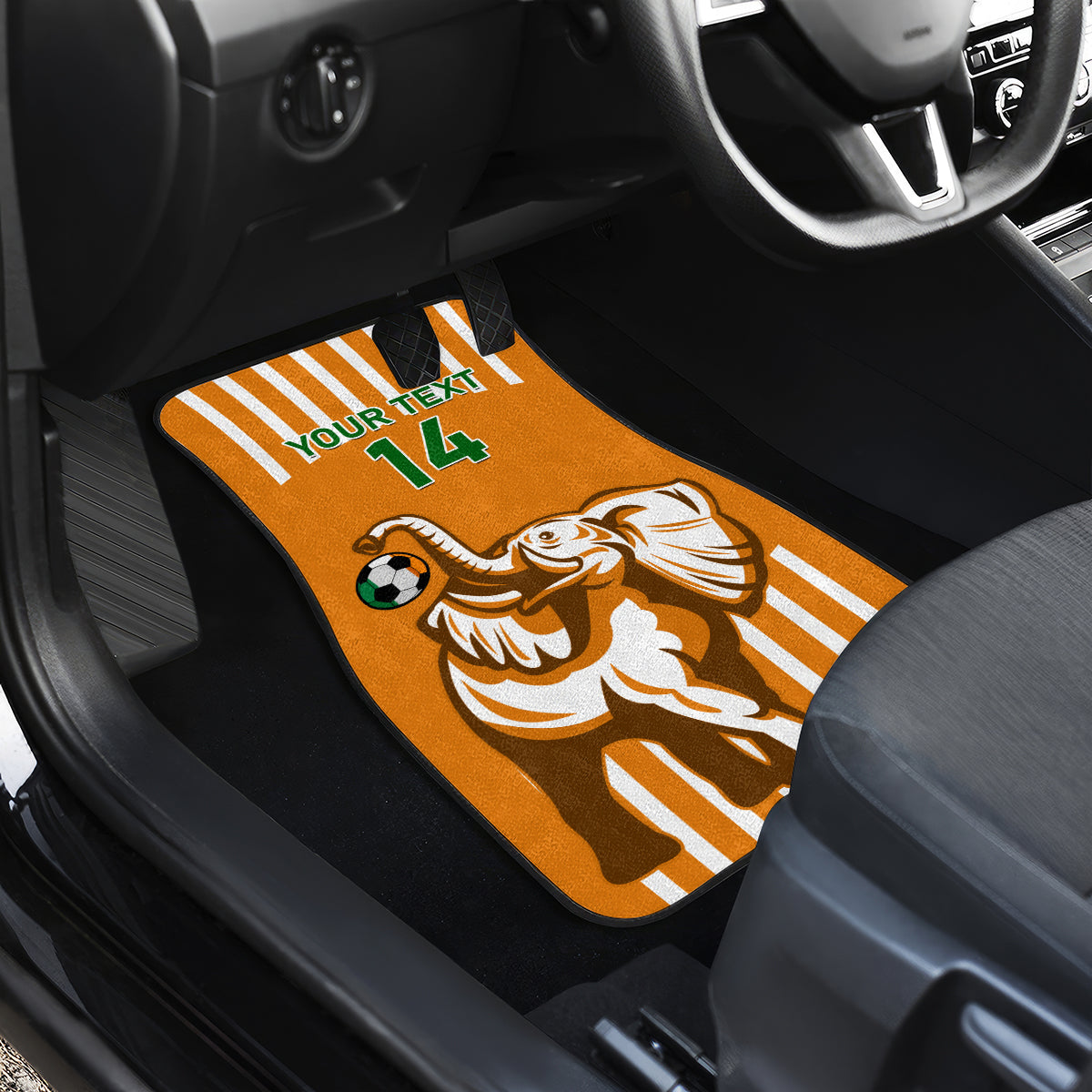 Custom Ivory Coast Football Car Mats Les Elephants 3rd Champions Proud - Wonder Print Shop