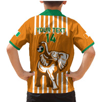 Custom Ivory Coast Football Family Matching Mermaid Dress and Hawaiian Shirt Les Elephants 3rd Champions Proud - Wonder Print Shop