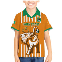 Custom Ivory Coast Football Family Matching Mermaid Dress and Hawaiian Shirt Les Elephants 3rd Champions Proud - Wonder Print Shop