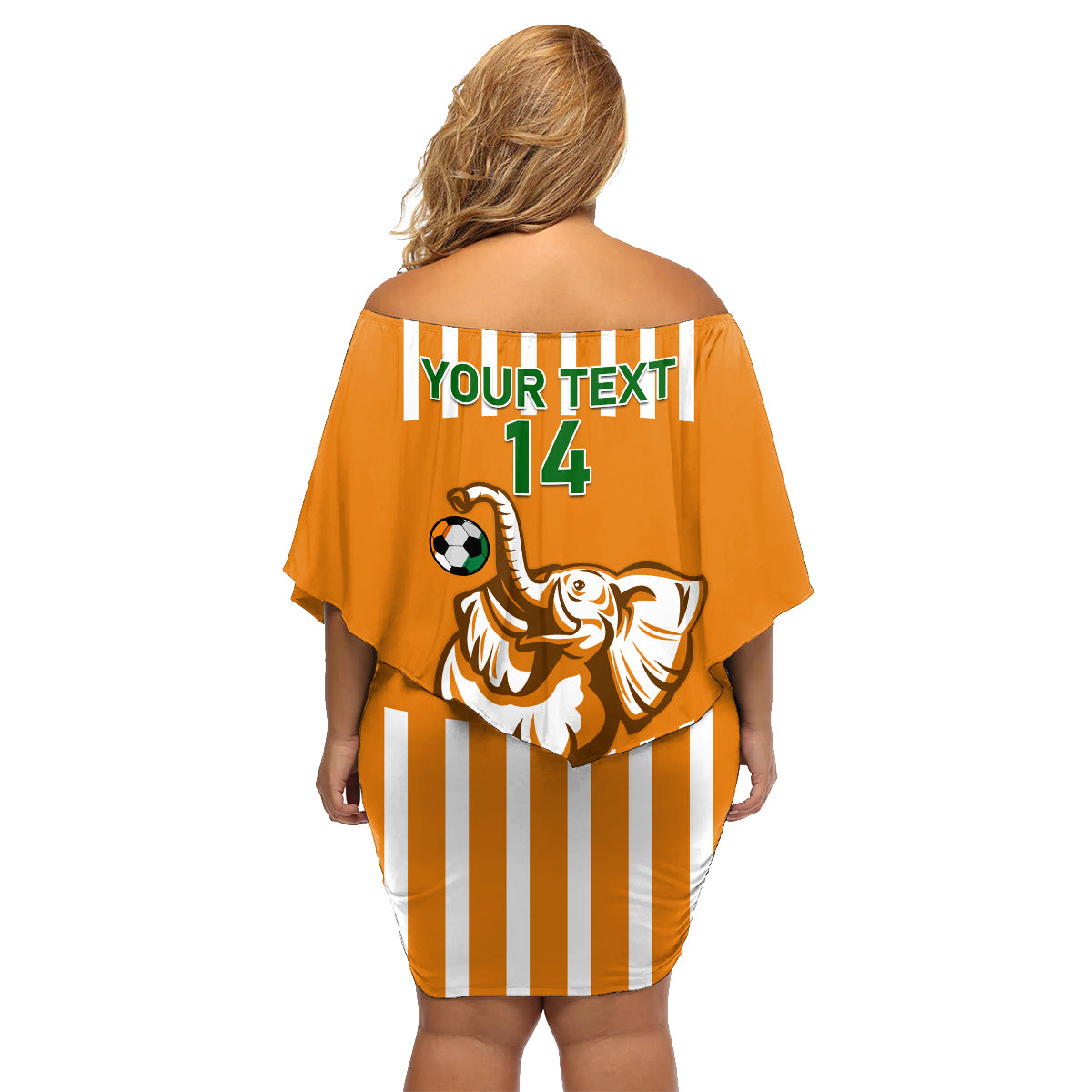 Custom Ivory Coast Football Family Matching Off Shoulder Short Dress and Hawaiian Shirt Les Elephants 3rd Champions Proud - Wonder Print Shop