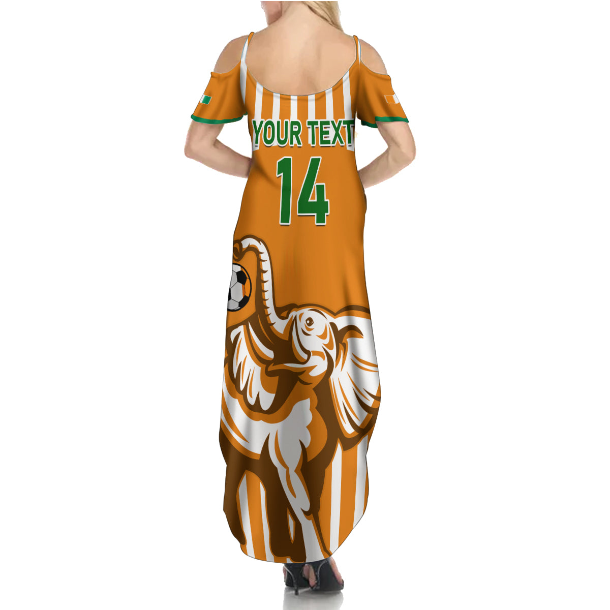 Custom Ivory Coast Football Family Matching Summer Maxi Dress and Hawaiian Shirt Les Elephants 3rd Champions Proud - Wonder Print Shop