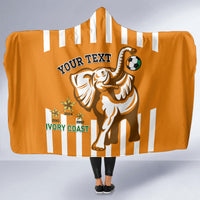 Custom Ivory Coast Football Hooded Blanket Les Elephants 3rd Champions Proud