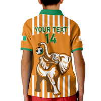Custom Ivory Coast Football Kid Polo Shirt Les Elephants 3rd Champions Proud - Wonder Print Shop