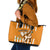 Custom Ivory Coast Football Leather Tote Bag Les Elephants 3rd Champions Proud - Wonder Print Shop