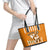Custom Ivory Coast Football Leather Tote Bag Les Elephants 3rd Champions Proud - Wonder Print Shop