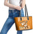 Custom Ivory Coast Football Leather Tote Bag Les Elephants 3rd Champions Proud - Wonder Print Shop