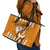 Custom Ivory Coast Football Leather Tote Bag Les Elephants 3rd Champions Proud - Wonder Print Shop