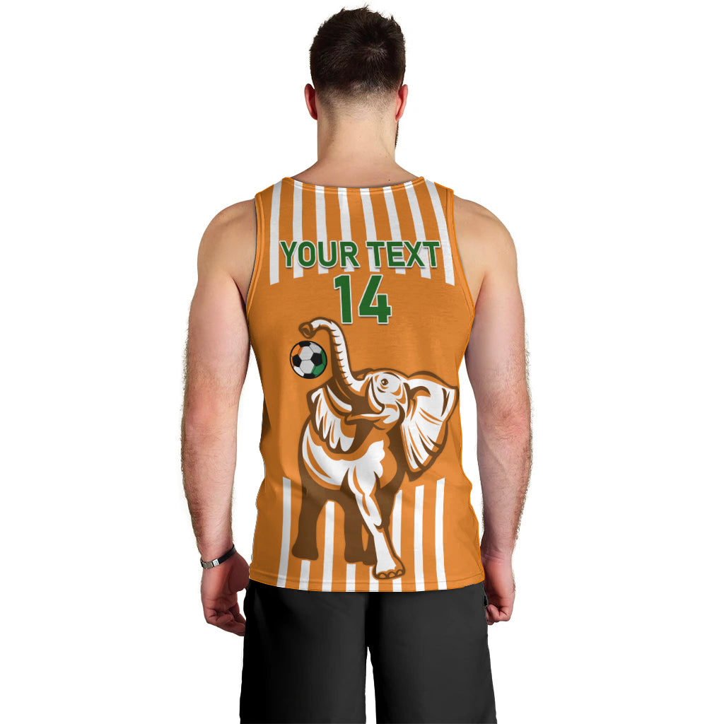Custom Ivory Coast Football Men Tank Top Les Elephants 3rd Champions Proud - Wonder Print Shop