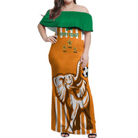 Custom Ivory Coast Football Off Shoulder Maxi Dress Les Elephants 3rd Champions Proud - Wonder Print Shop
