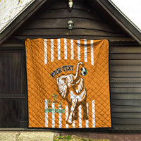Custom Ivory Coast Football Quilt Les Elephants 3rd Champions Proud - Wonder Print Shop