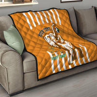 Custom Ivory Coast Football Quilt Les Elephants 3rd Champions Proud - Wonder Print Shop