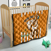 Custom Ivory Coast Football Quilt Les Elephants 3rd Champions Proud - Wonder Print Shop