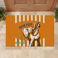 Custom Ivory Coast Football Rubber Doormat Les Elephants 3rd Champions Proud - Wonder Print Shop