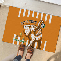 Custom Ivory Coast Football Rubber Doormat Les Elephants 3rd Champions Proud - Wonder Print Shop