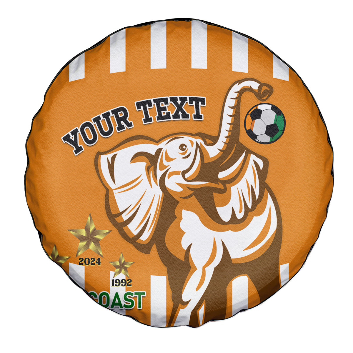 Custom Ivory Coast Football Spare Tire Cover Les Elephants 3rd Champions Proud - Wonder Print Shop