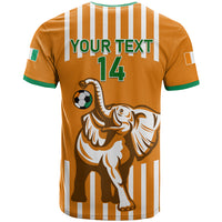 Custom Ivory Coast Football T Shirt Les Elephants 3rd Champions Proud - Wonder Print Shop