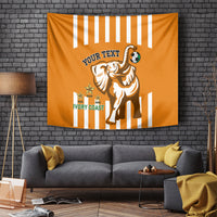 Custom Ivory Coast Football Tapestry Les Elephants 3rd Champions Proud - Wonder Print Shop