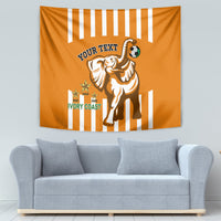 Custom Ivory Coast Football Tapestry Les Elephants 3rd Champions Proud - Wonder Print Shop