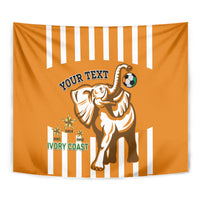 Custom Ivory Coast Football Tapestry Les Elephants 3rd Champions Proud - Wonder Print Shop