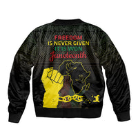 Juneteenth Freedom Day Bomber Jacket 1865 Black Independence African Pattern - Wonder Print Shop