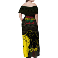 Juneteenth Freedom Day Family Matching Off Shoulder Maxi Dress and Hawaiian Shirt 1865 Black Independence African Pattern - Wonder Print Shop