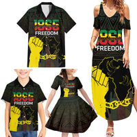 Juneteenth Freedom Day Family Matching Summer Maxi Dress and Hawaiian Shirt 1865 Black Independence African Pattern - Wonder Print Shop