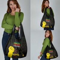 Juneteenth Freedom Day Grocery Bag 1865 Black Independence African Pattern