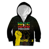 Juneteenth Freedom Day Kid Hoodie 1865 Black Independence African Pattern - Wonder Print Shop