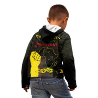 Juneteenth Freedom Day Kid Hoodie 1865 Black Independence African Pattern - Wonder Print Shop
